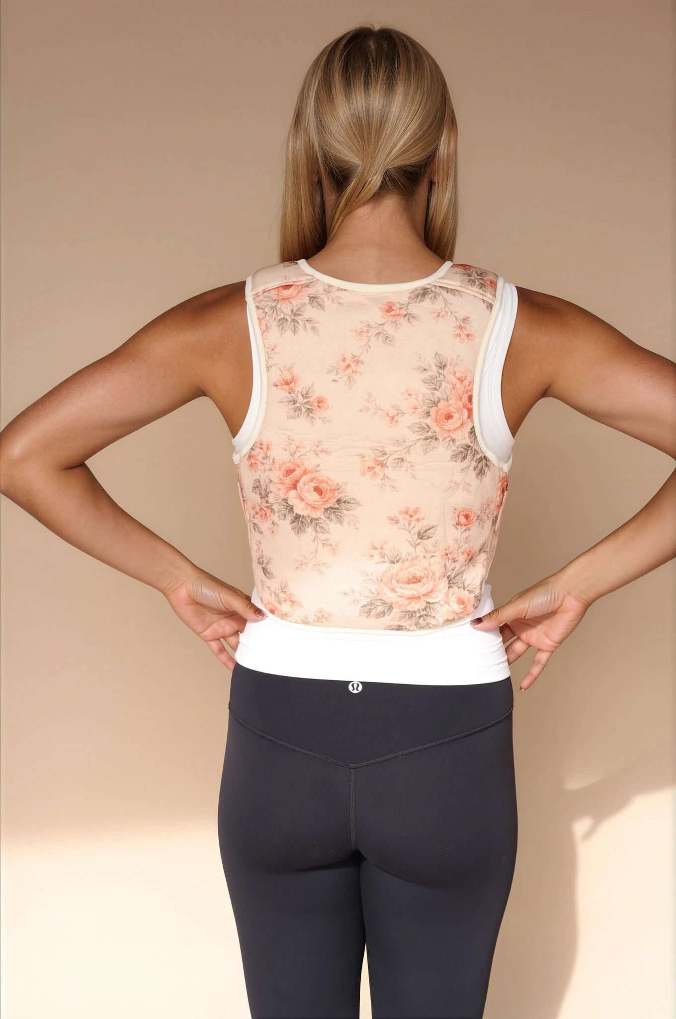 Luxe Weighted Vest in Floral Taupe (Pre-order)