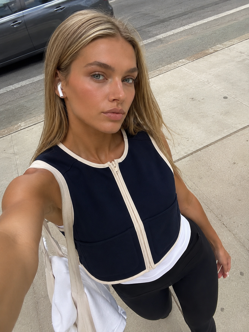 Luxe Weighted Vest in Navy (Pre-order)