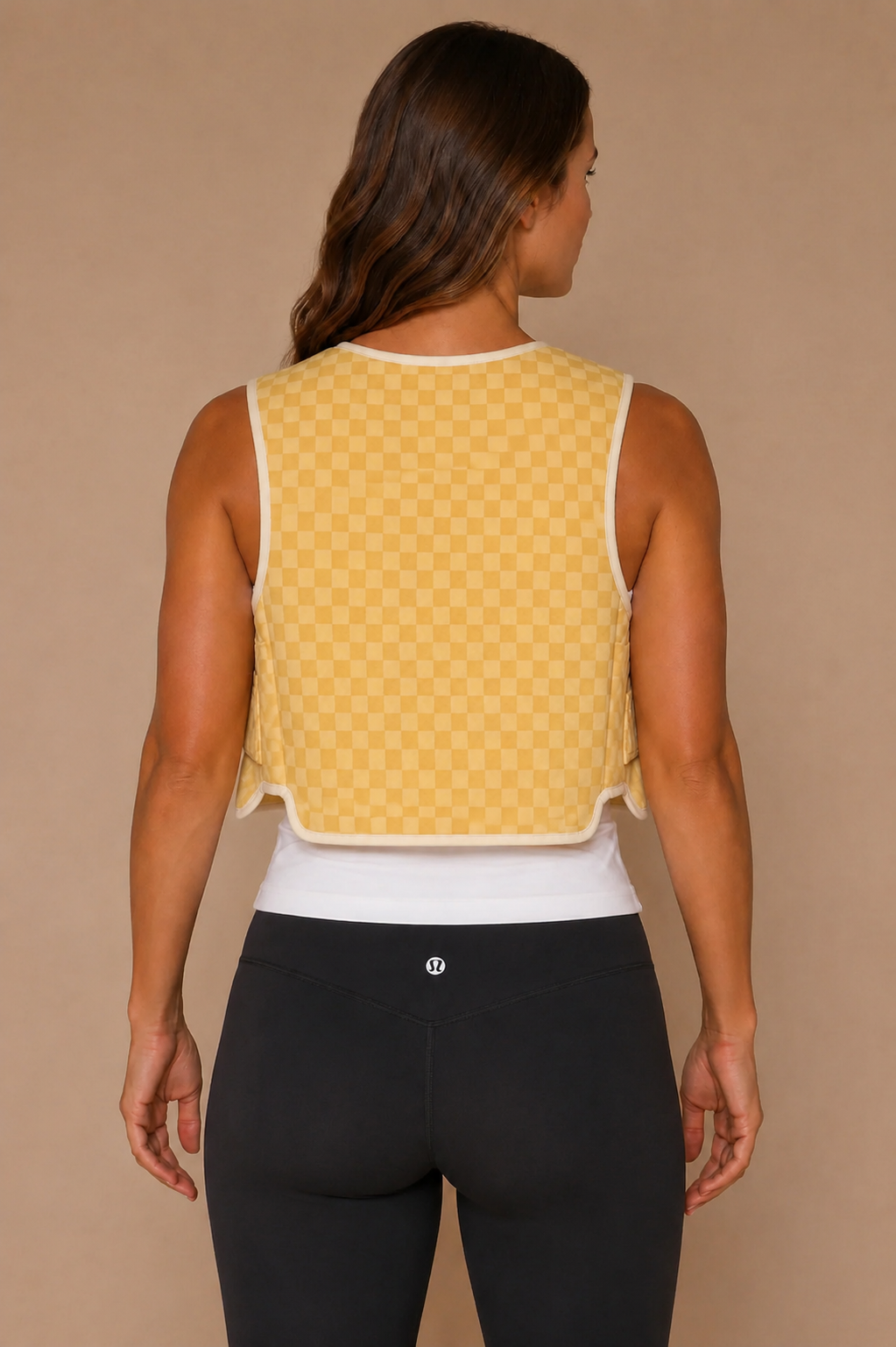 Luxe Weighted Vest in Yellow Gingham