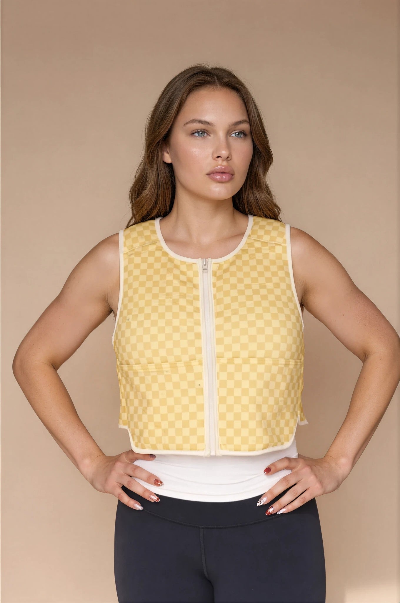 Luxe Weighted Vest in Yellow Gingham (Pre-order)