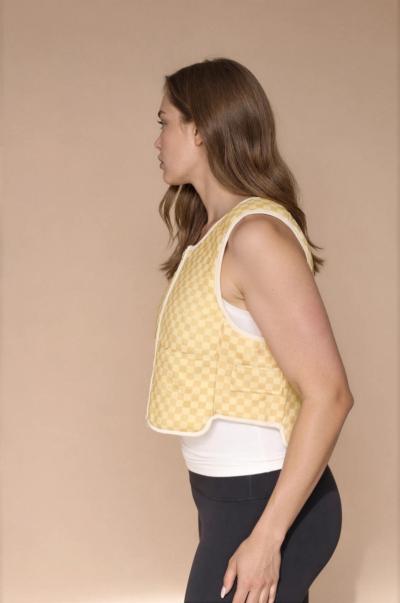 Luxe Weighted Vest in Yellow Gingham (Pre-order)