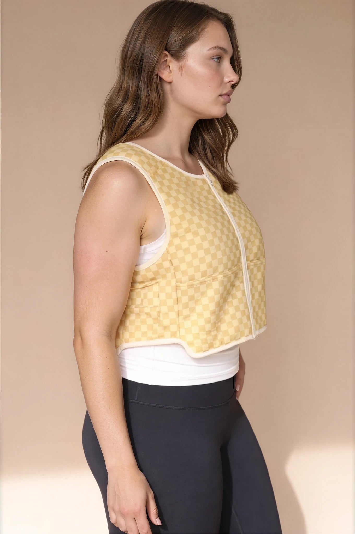 Luxe Weighted Vest in Yellow Gingham (Pre-order)